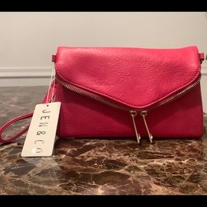 Crossbody/Wristlet - Jen & Co. (Hot Pink)